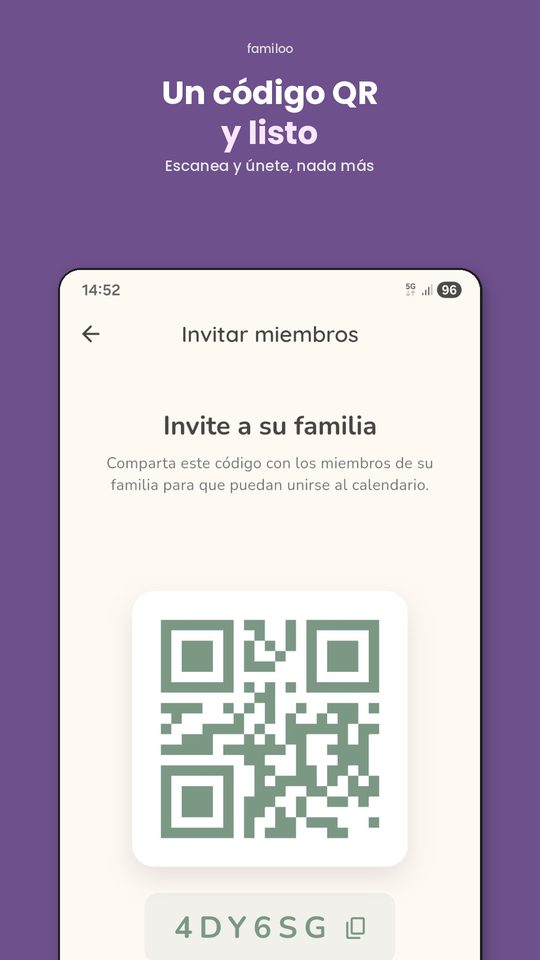 Unirse a la familia por código QR - Sin registro
