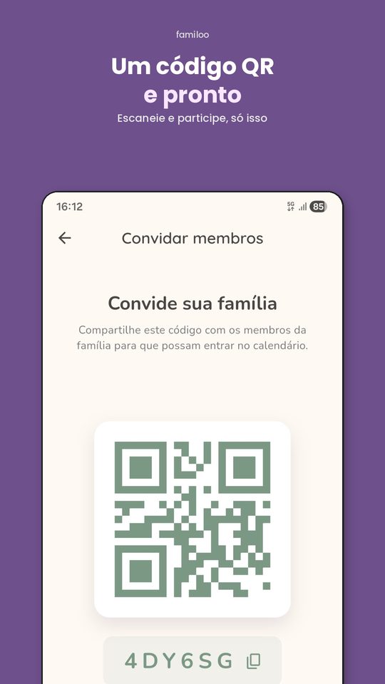 Entrar na família por QR code - Sem cadastro