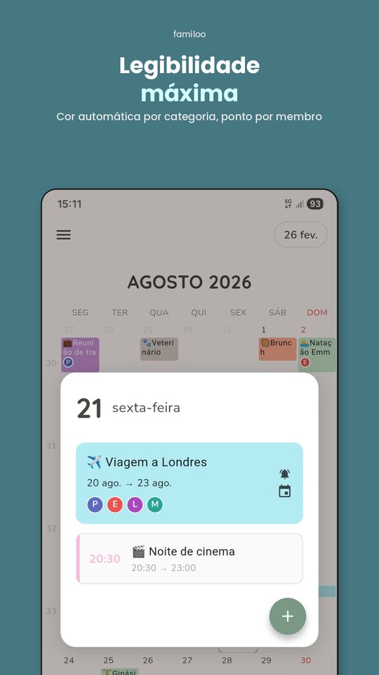 Gestão de membros da família no Familoo